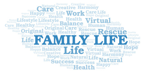 Family Life word cloud.