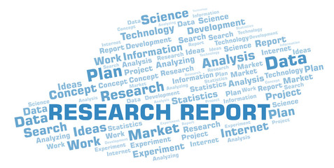 Research Report word cloud.