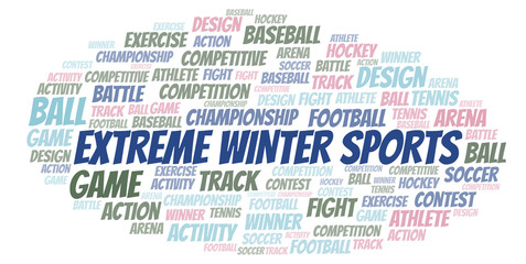 Extreme Winter Sports word cloud.