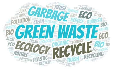 Fototapeta premium Green Waste word cloud.