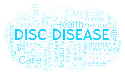 Disc Disease word cloud.