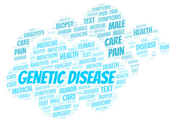 Fototapeta premium Genetic Disease word cloud.