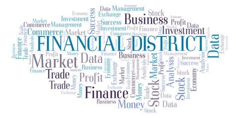 Financial District word cloud.