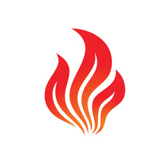 Fire logo graphic design. Flame concept icon. Ignite red sign. Dangerous vector symbol. 
