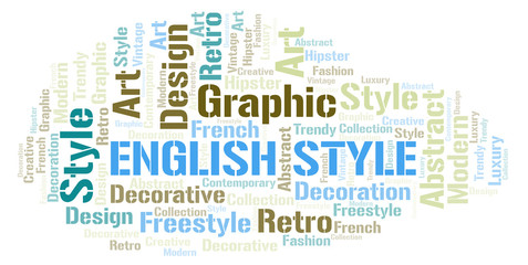 English Style word cloud.