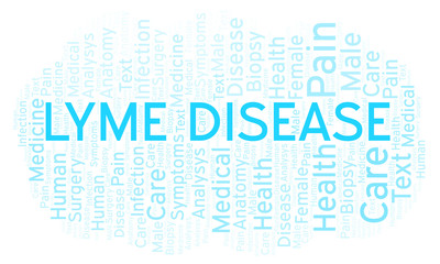 Lyme Disease word cloud.