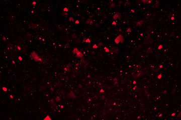 bokeh red hearts valentines day, love on black background design