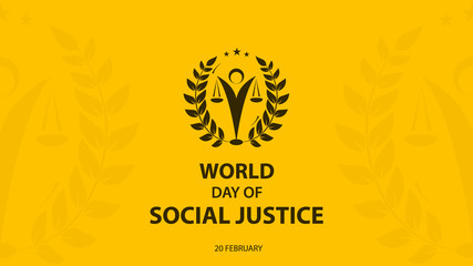 World Day of Social Justice. Vector illustration background