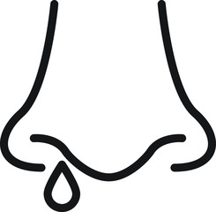 nose with drop icon, Vector illustration