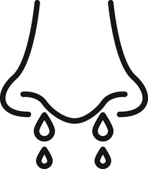 nose with drop icon, Vector illustration