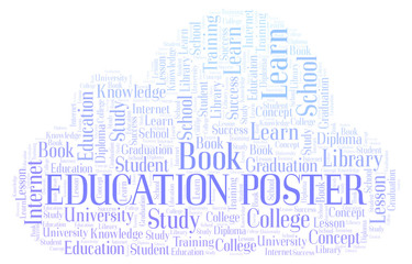 Obraz premium Education Poster word cloud.