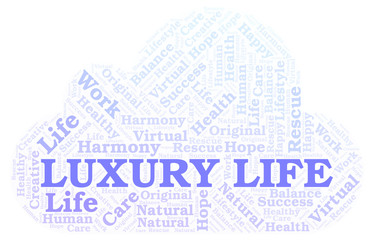 Obraz premium Luxury Life word cloud.