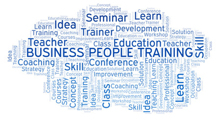 Business People Training word cloud.