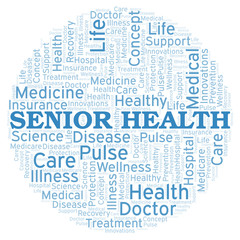 Obraz premium Senior Health word cloud.