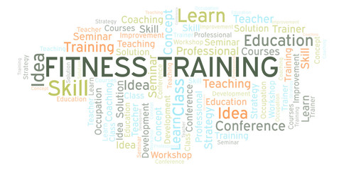 Fitness Training word cloud.