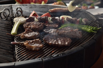 gorgeous grilled meat with vegetables