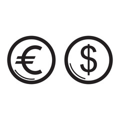 Fototapeta premium euro coin icon design vector template EPS 10