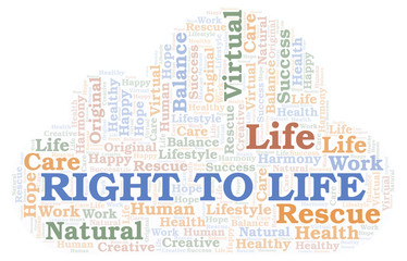 Right To Life word cloud.