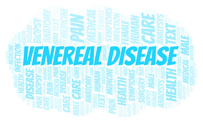 Obraz premium Venereal Disease word cloud.