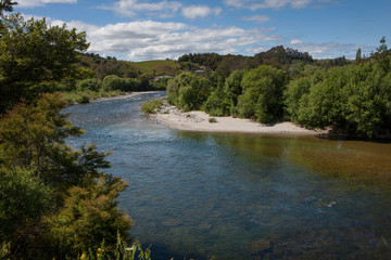 Fototapeta na wymiar River South Island New Zealand Eighty eight valley