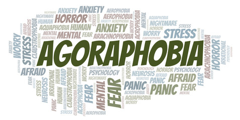 Fototapeta premium Agoraphobia word cloud.