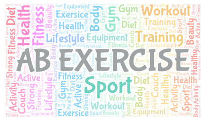 Ab Exercise word cloud.