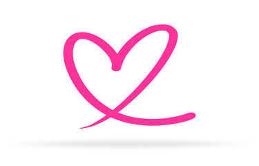 popular hand drawing heart love valentine day