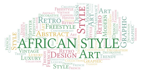 African Style word cloud.