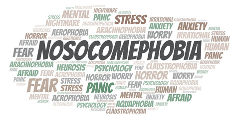 Nosocomephobia word cloud.