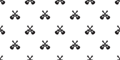 guitar seamless pattern vector bass ukulele icon logo symbol music scarf isolated repeat wallpaper tile background graphic cartoon illustration doodle design
