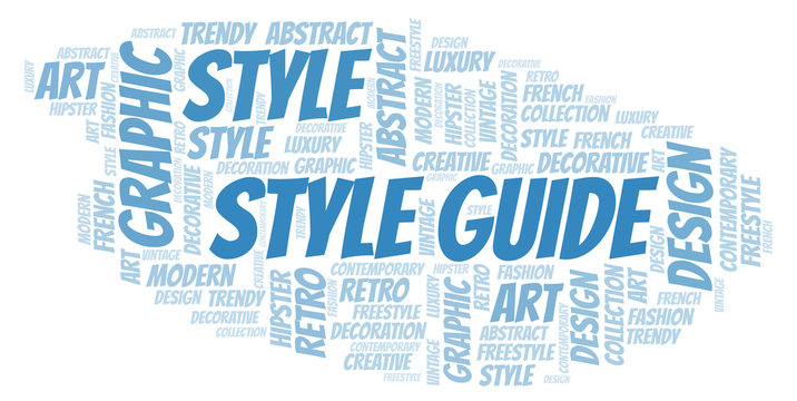 Style Guide word cloud.