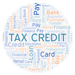Obraz premium Tax Credit word cloud.