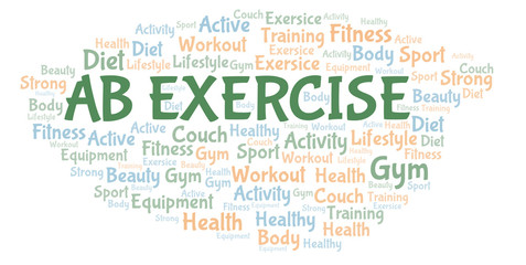 Ab Exercise word cloud.