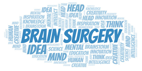 Fototapeta premium Brain Surgery word cloud.