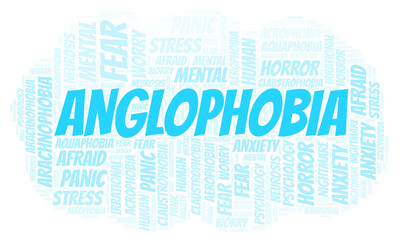 Fototapeta premium Anglophobia word cloud.