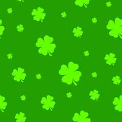 Clover Leaf Seamless Pattern Background
