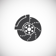 Fototapeta premium Car tuning related icon on background for graphic and web design. Creative illustration concept symbol for web or mobile app.