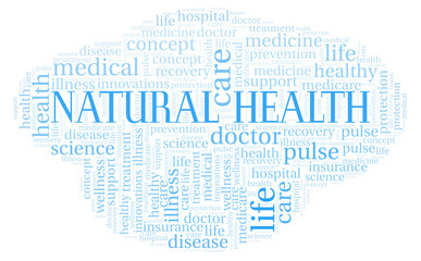 Fototapeta premium Natural Health word cloud.