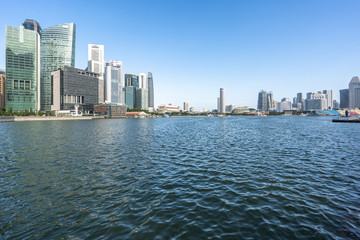 Naklejka premium singapore skyline