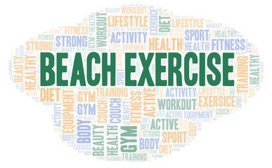 Beach Exercise word cloud.