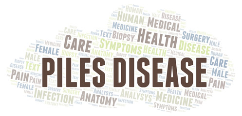 Piles Disease word cloud.