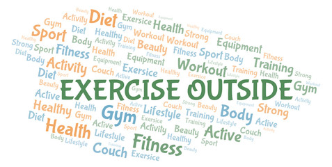 Fototapeta premium Exercise Outside word cloud.