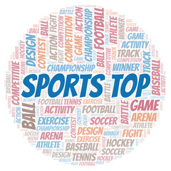 Sports Top word cloud.