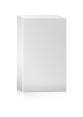 White paper pack for milk, juice, and other, on white background