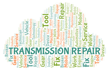 Transmission Repair word cloud.