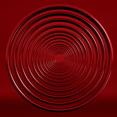 Elegant metal background with pedestal, podium and studio. 3d illustration, 3d rendering.