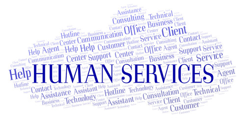 Human Services word cloud.