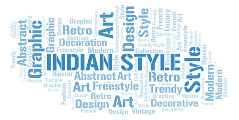 Indian Style word cloud.