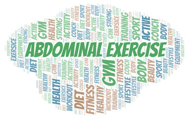 Abdominal Exercise word cloud.