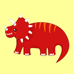 Cute kauwaii Dinosaur dino triceratops